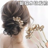 Kẹp tóc gợn sóng bướm pha lê 4 ngón phụ kiện tóc nữ sang trọng giảm còn 8.000đ 8