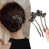 Kẹp tóc gợn sóng bướm pha lê 4 ngón phụ kiện tóc nữ sang trọng giảm còn 8.000đ 9