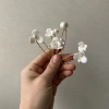 Kẹp tóc handmade 6 chiếc chữ U ngọc trai và hoa gốm - Phù hợp tiệc cưới lễ hội, giá ưu đãi 138.780 VND 7