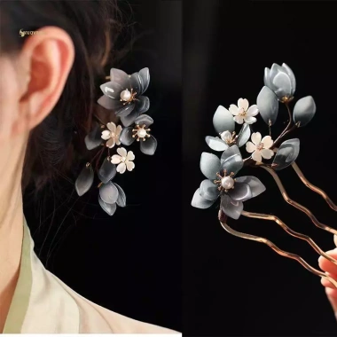Kẹp tóc handmade kim loại Trung Hoa Hanfu Phụ kiện tóc đẹp mắt giá ưu đãi 65.664₫