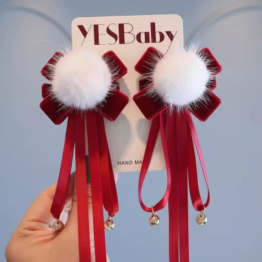 Kẹp tóc Hanfu lễ hội năm mới trẻ em - nơ nhung pom-pom, máy phát nhạc Trung Quốc, công chúa 115.668₫ 2