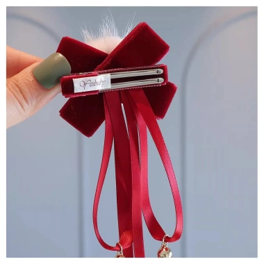 Kẹp tóc Hanfu lễ hội năm mới trẻ em - nơ nhung pom-pom, máy phát nhạc Trung Quốc, công chúa 115.668₫ 9