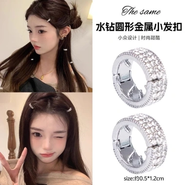 Kẹp Tóc Hạt Bạc Y2K Nơ Thời Trang - Phụ Kiện Nữ Cá Tính, Giảm 20%