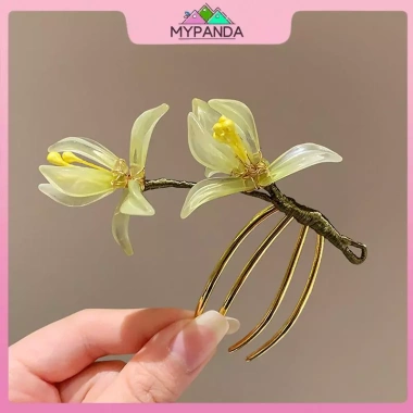 Kẹp tóc hình chữ U màu xám hoa sườn – Phong cách Trung Hoa cổ điển, phụ kiện Hanfu sang trọng 10 Kẹp tóc hình chữ U màu xám hoa sườn – Phong cách Trung Hoa cổ điển, phụ kiện Hanfu sang trọng 10