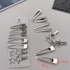 Kẹp tóc hình học kim loại bạc 8 chiếc - teen, giao nhanh, giá 37.400₫ 2