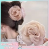 Kẹp tóc hoa hồng ngọt ngào cho cô gái - phụ kiện bun, đuôi ngựa thời trang