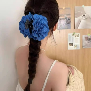 Kẹp Tóc Hoa Hồng Thanh Lịch - Đuôi Ngựa và Cuộn Dây, Giá 41.800 VND Giảm Giá 4