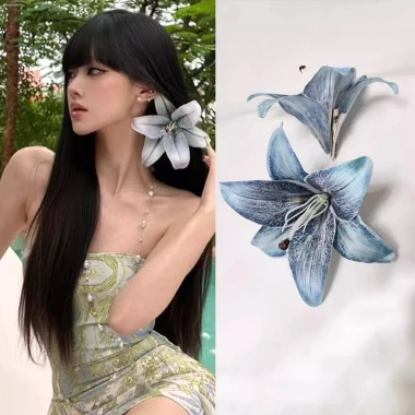 Kẹp Tóc Hoa Huệ Màu Hồng Chuyển Màu - Phụ Kiện Thời Trang Nữ Tiện Lợi Giá Ưu Đãi 8