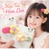 Kẹp tóc hoa len năm cánh handmade pastel Hàn Quốc - xinh xắn, giá 15.000 VND
