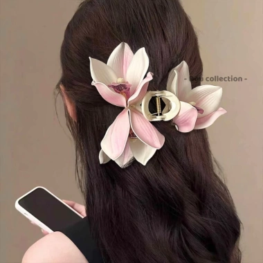 Kẹp Tóc Hoa Ly Đa Màu KT106 Dễ phối áo dài, chụp ảnh lễ tết phong cách Hàn Quốc 8