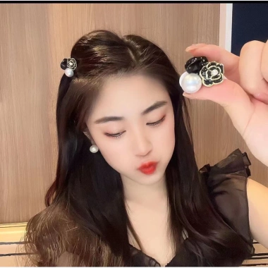 Kẹp tóc hoa trà xinh xắn 2 chiếc - Giá chỉ 19.500đ, phù hợp tóc mái