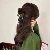 Kẹp Tóc Hoa Tulip và Cá Mập Nhung Siêu Lớn Phong Cách Hàn Quốc Dành Cho Nữ 4