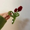 Kẹp Tóc Hoa Tulip và Cá Mập Nhung Siêu Lớn Phong Cách Hàn Quốc Dành Cho Nữ 8