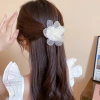 Kẹp tóc hoa tuyn mỏ vịt cao cấp phong cách bờ biển nghỉ mát, phụ kiện bangs chỉ 22.334 VND 3