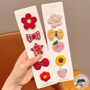 Kẹp tóc hoạt hình cho mèo chó 10-30 cái mềm không giật lông chụp hình dễ thương