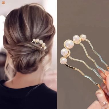 Kẹp tóc hợp kim Trung Hoa ngọc trai, phù hợp tiệc cưới lễ hội, giá ưu đãi 37.584 6