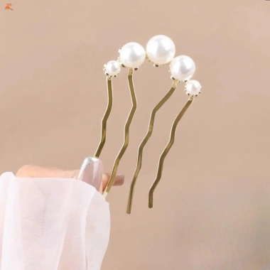 Kẹp tóc hợp kim Trung Hoa ngọc trai, phù hợp tiệc cưới lễ hội, giá ưu đãi 37.584 11