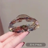 Kẹp tóc Influencer thời trang màu nâu pha lê ánh sáng sang trọng, đầu lưng cao cấp xuân hè 8