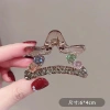 Kẹp tóc Influencer thời trang màu nâu pha lê ánh sáng sang trọng, đầu lưng cao cấp xuân hè 9
