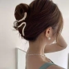 Kẹp tóc kim loại cao cấp, thoáng mát, size lớn, phong cách cá mập - thời trang 5