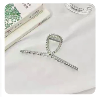 Kẹp tóc kim loại cỡ lớn màu vàng bạc phong cách Hàn Quốc - Giá ưu đãi 24.999đ