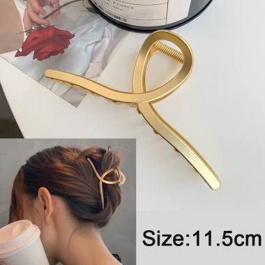 Kẹp tóc kim loại hình cá mập bướm rỗng đính ngọc trai thời trang Hàn Quốc nữ 10