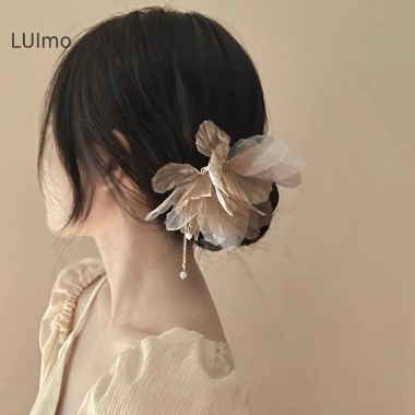 Kẹp tóc Luimo Hàn Quốc dạng U, cổ voan hoa ngọc trai, phong Trung Hoa, 29,592₫ 5