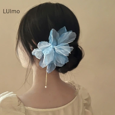 Kẹp tóc Luimo Hàn Quốc dạng U, cổ voan hoa ngọc trai, phong Trung Hoa, 29,592₫ 8