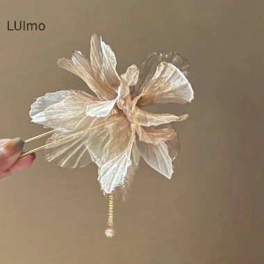 Kẹp tóc Luimo Hàn Quốc dạng U, cổ voan hoa ngọc trai, phong Trung Hoa, 29,592₫ 10