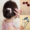 Kẹp tóc lược 4 răng hạt hoa hồng - Thiết kế đặc biệt cho mặt sau đầu, giảm giá 20% chỉ 40.678đ 2