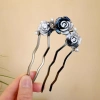 Kẹp tóc lược 4 răng hạt hoa hồng - Thiết kế đặc biệt cho mặt sau đầu, giảm giá 20% chỉ 40.678đ 5