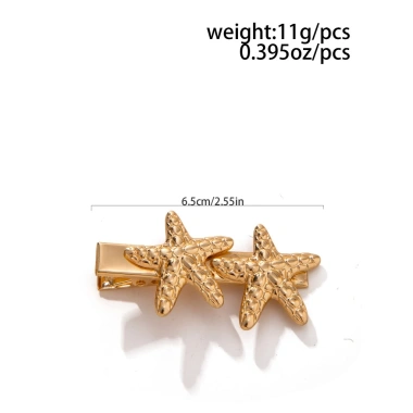 Kẹp Tóc Mạ Vàng Nữ Tính - Hình Sao Biển, Vỏ Sò, Trái Tim, Nơ - Giá 39.900₫