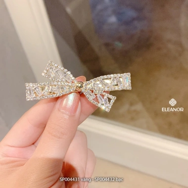 Kẹp tóc mái nữ Eleanor 4.431 hình nơ đính đá Hàn Quốc - Giá chỉ 56.500₫ 5