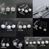 Kẹp tóc ngọc trai 5 chiếc, mũ U cô dâu kim loại pha lê - Thanh lịch, giá 45.360₫ 2