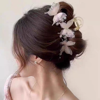 Kẹp tóc ngọc trai hình bướm đa năng - Phụ nữ thanh lịch, giá chỉ 34.617