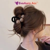 Kẹp tóc ngọc trai nhung 8-13cm mẫu cá mập lớn sang trọng giảm giá 22% 3