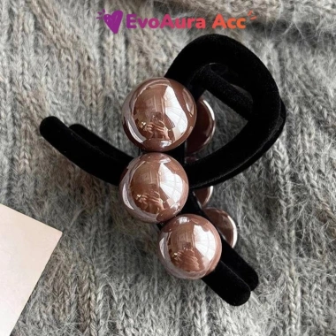 Kẹp tóc ngọc trai nhung 8-13cm mẫu cá mập lớn sang trọng giảm giá 22%