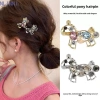 Kẹp tóc ngựa NLINNI hoạt hình hợp kim kẽm, viền kim cương giả, phong cách Y2K cho bé gái