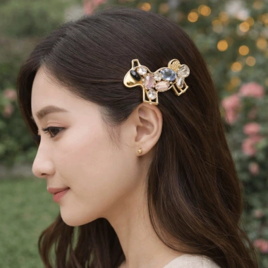 Kẹp tóc ngựa NLINNI hoạt hình hợp kim kẽm, viền kim cương giả, phong cách Y2K cho bé gái 4 Kẹp tóc ngựa NLINNI hoạt hình hợp kim kẽm, viền kim cương giả, phong cách Y2K cho bé gái 4