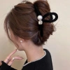 Kẹp tóc nhung đính ngọc đá 13cm phong cách Hàn dễ thương giá 75.000đ 2