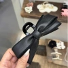 Kẹp tóc nơ da phong cách Hàn size 13cm - Giá ưu đãi 135k, thiết kế sang trọng 4