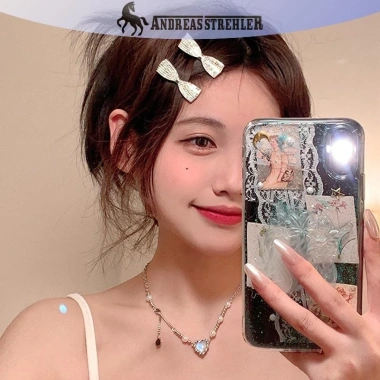 Kẹp tóc Nơ Lấp Lánh Kim Cương Giả Onetimingfine - Phụ Kiện Nữ Sáng Bóng Thời Trang