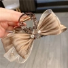 Kẹp tóc nơ voan lụa Hàn cao cấp đính đá 13cm - Sang trọng, giảm giá 185k 8