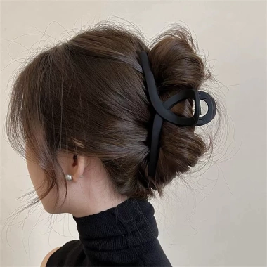 Kẹp tóc nữ cỡ đại 15cm màu nâu-đen, cá mập chắc chắn, tóc dày gọn gàng, kẹp sau gáy