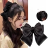Kẹp tóc nữ Hàn Quốc cao cấp màu đen nơ sang trọng, giảm giá chỉ 31.000 8