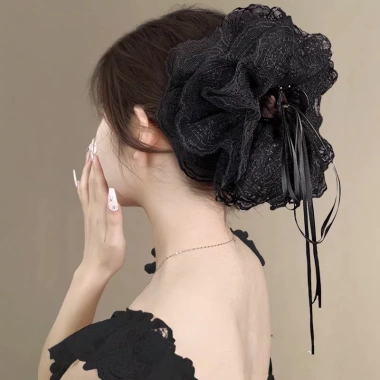Kẹp Tóc Ren 4 Lớp Size To Bồng Bềnh Kiểu Pháp Phong Cách Khí Chất Giá 39.000đ