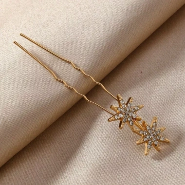 Kẹp Tóc Retro 5 Cái Nĩa Chữ U Ngôi Sao Bông Tuyết Mũ Cô Dâu Kim Cương Handmade Thời Trang Đám Cưới và Tiệc 171.720 VND 8