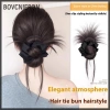 Kẹp tóc tự nhiên cho bé gái, dễ lộn xộn bun và móng vuốt, giá ưu đãi 81.648₫ 2