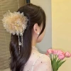 Kẹp tóc tua rua hoa mẫu đơn - Phù hợp nửa lên, đuôi ngựa, giảm giá 42.900đ 6
