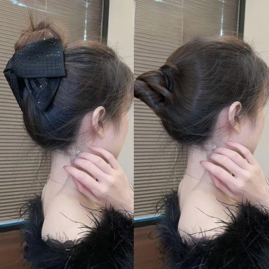Kẹp tóc Weili Thanh Lịch Đen - Cá Mập Cô Gái Thời Trang, Giá 32.000đ